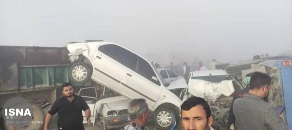 آخرین شرایط مصدومان تصادف زنجیره ای محور بهبهان